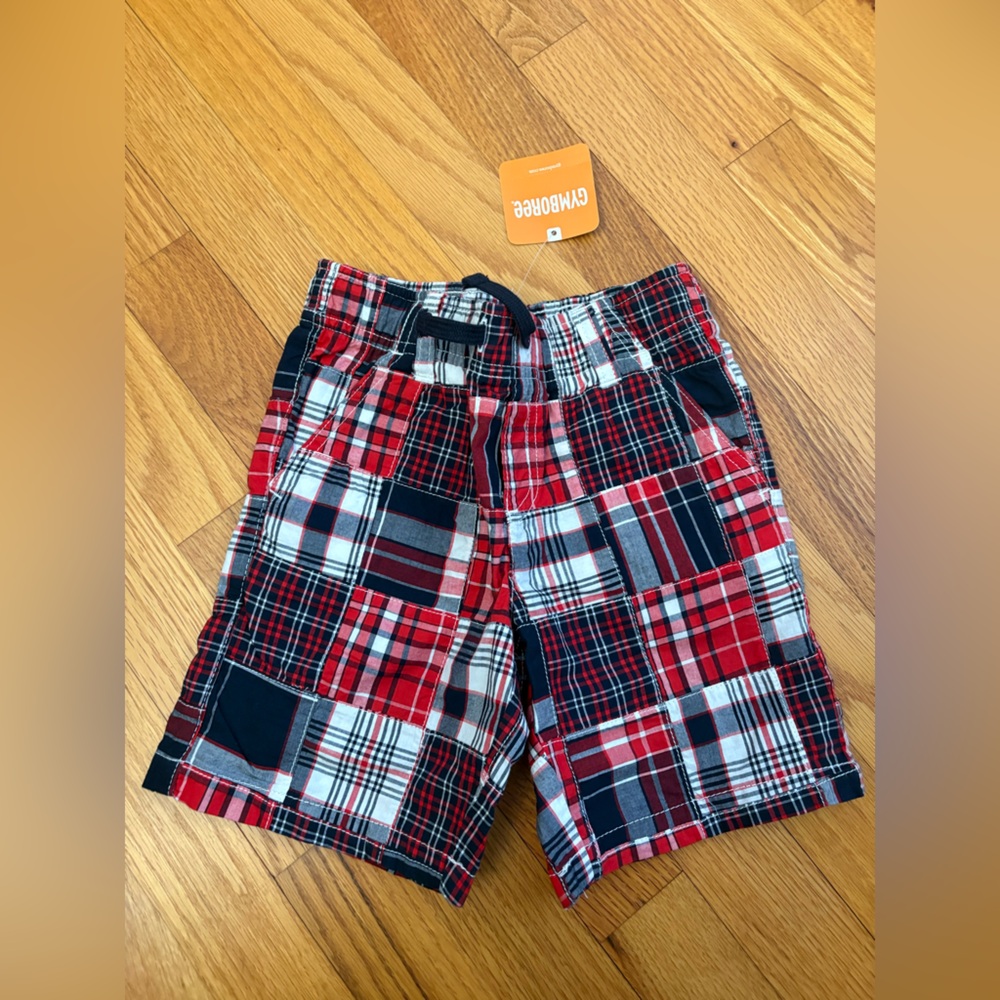 Gymboree kids Patchwork pull on Plaid Shorts